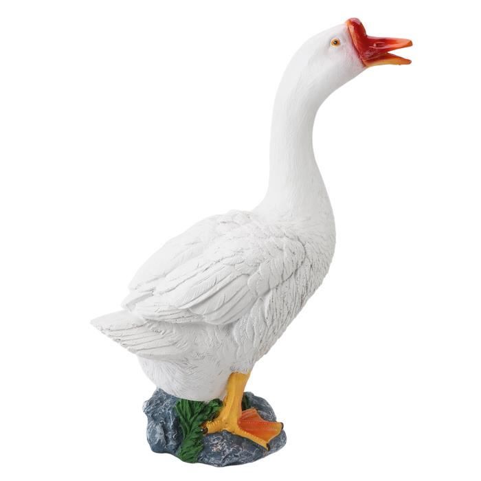 Omabeta Figurine d’oie Statue d'oie en résine, Figurine d'animal de