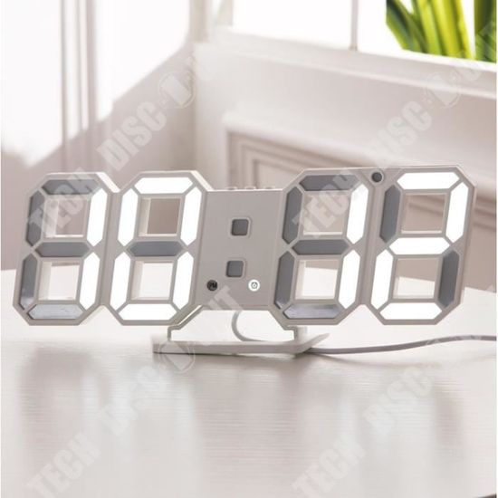 Tech Discount - TD® Horloges Réveil Lumineux LED -Multifonction Enfant -  Décoration Accessoire de maison - Radio - Rue du Commerce