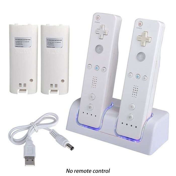 Jeux vidéo,Station de charge pour nintendo Wii -321,double support de  chargeur de câble USB,manette de jeu,télécommande,Station de