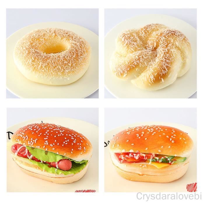 Modèle de hamburger simulé Pu enfant boulangerie-décoration de Modèle de hamburger simulé Pu enfant boulangerie-décoration de