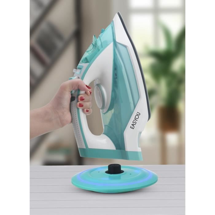 Fer à vapeur sans fil portatif, Machine à repasser réglable à 5 vitesses, plaque inférieure en céramique Portable, 2400W, vapeur pour tissu, autonettoyant