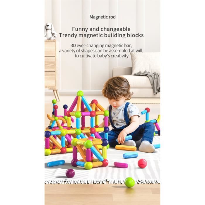 Bâton Bloc de Construction Magnétique Montessori