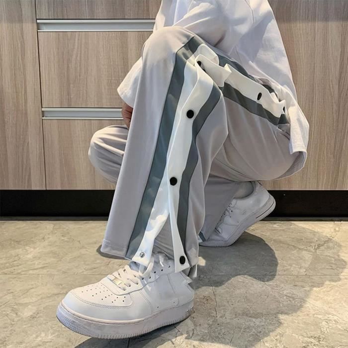 Pantalon De Survêtement À Bouton-Pression Latéral Pour Homme