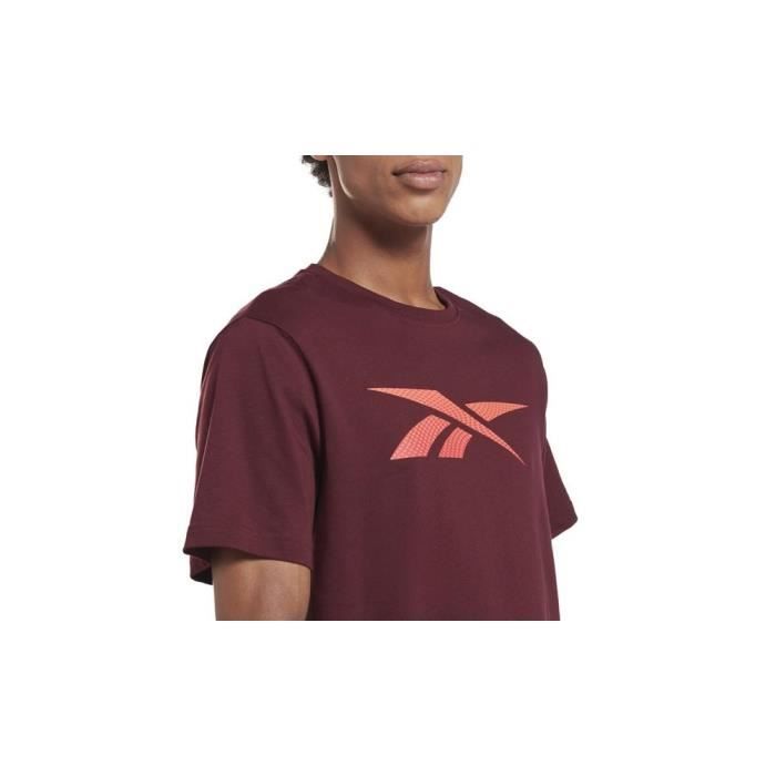 Reebok t shirt homme clearance bordeaux