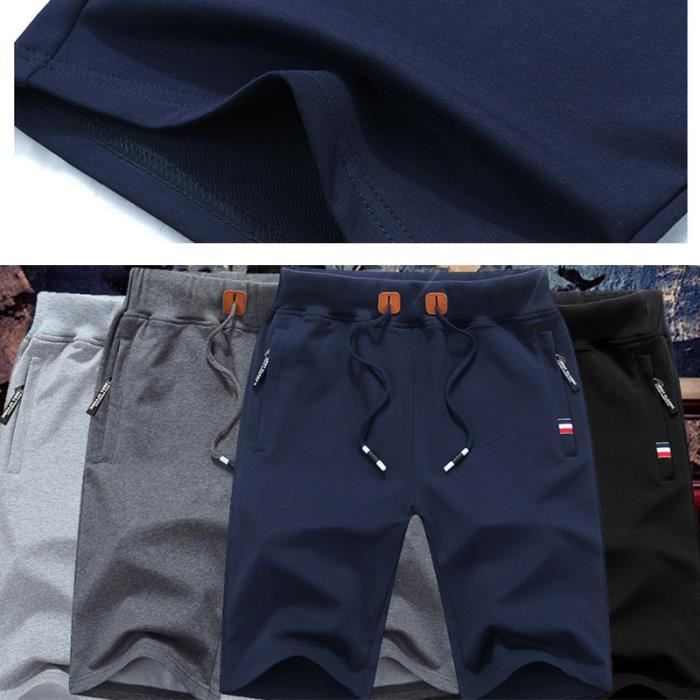 Generisch Short D'été Baggy Pour Homme - Imprimé Multicolore - Taille élastique - Cordon De Serrage - Short Hawaïen Fin Et Respirant - Séchage Rapide - Short De Plage Décontracté, Bleu, 5XL