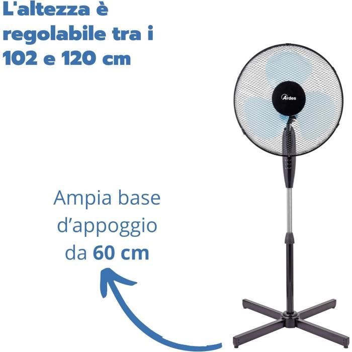ARDES - AR5AM35P Ventilateur sur pied Puissant et silencieux3 pales de