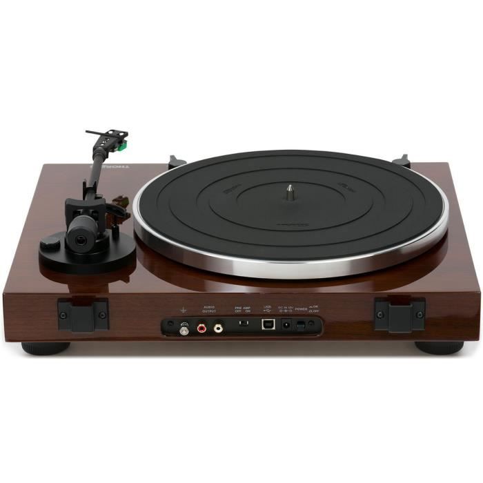 Thorens TD202 Noyer Platine Vinyle Semiautomatique USB Numérisation des vinyles