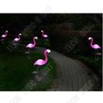 Lampe de Jardin Solaire LED- Forme Flamant Rose Lanterne Décoratif Extérieur Jardin Sentier Éclairage Patio Pelouse COSwk32489-3