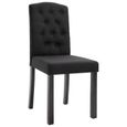 [Style Campagne] 69486 Lot de 6 Chaises à dîner - Chaise à dîner - Chaise de salle à manger - Noir - Tissu-3