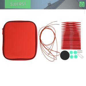 Kit D’aiguilles à Tricoter Circulaires Interchangeables – 13 Tailles De 3 à 10 Mm, Câbles 40 à 100 Cm, étui Cuir