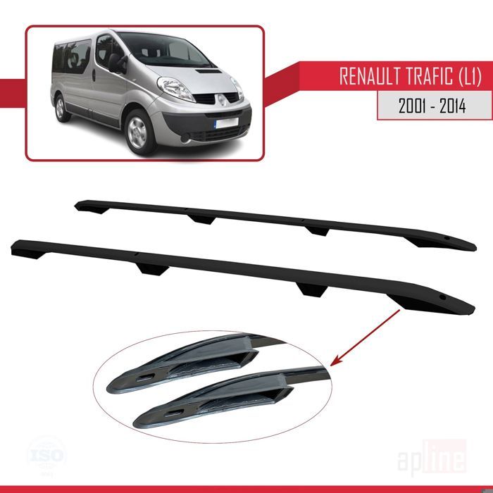 Barres De Toit Pour Renault Trafic 2014-2024 - Modèle FLY - 75 Kg Max - Neuf