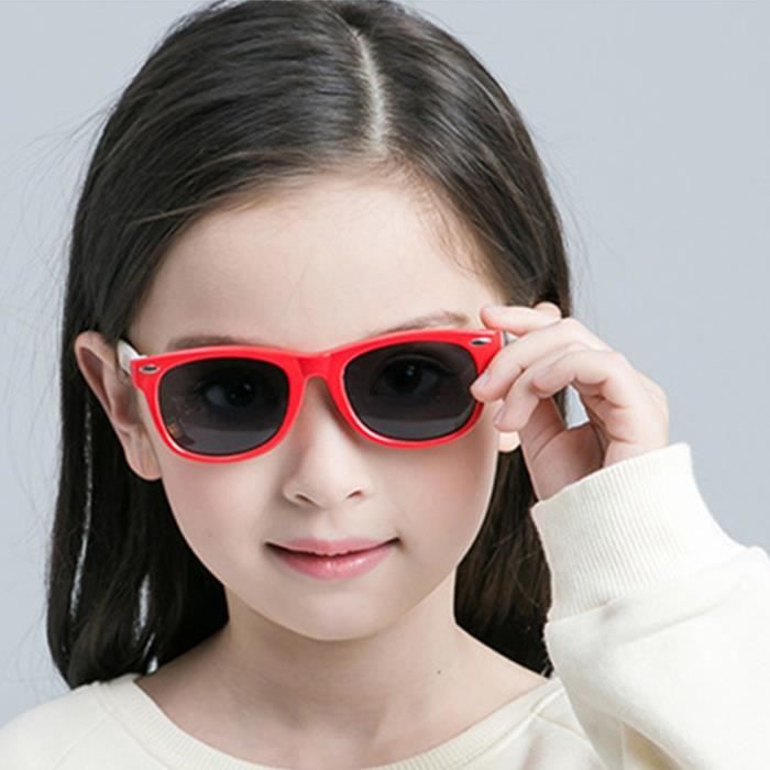 Couleur C15noir blanc lunettes de soleil polarisées en Silicone