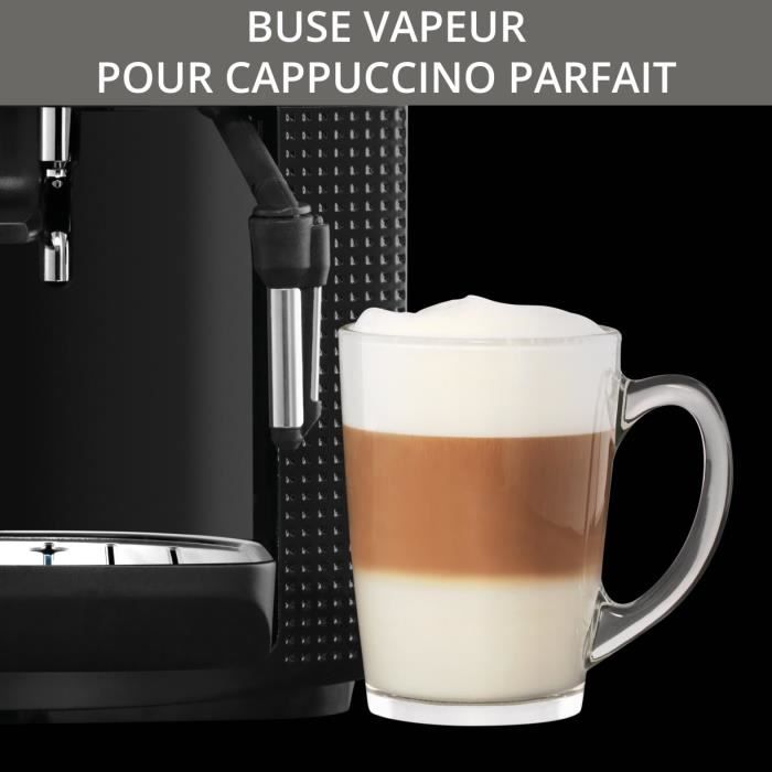 Machine à Café Broyeur Grain Krups Ecran LCD avec pot Cappuccino