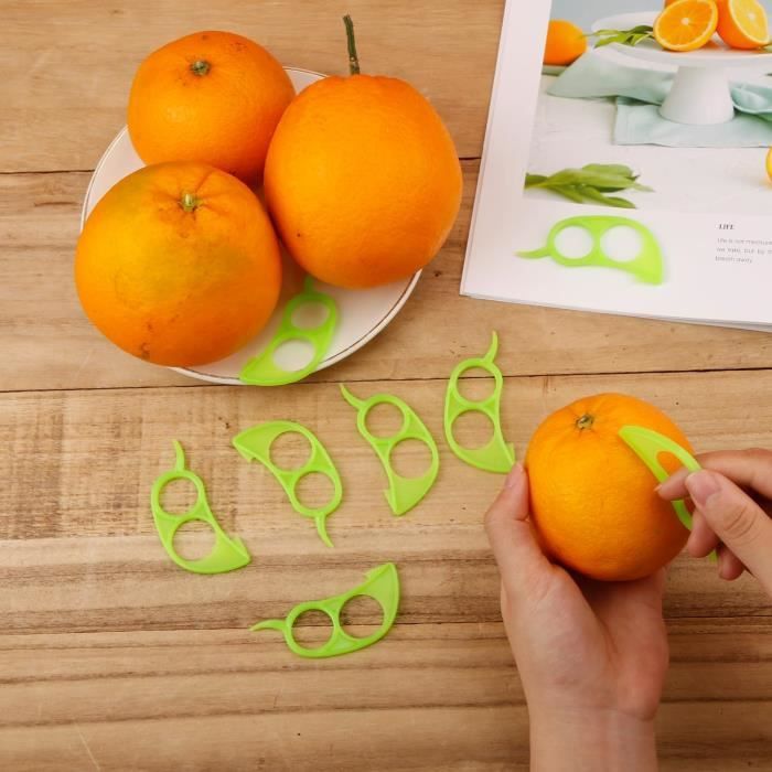 Acier Inoxydable Éplucheur D'Orange, Outil D'Éplucheur Agrumes Facile à Éplucher Avec Boucle De Suspension Gadget Éplucheur D'Orange Éplucheur De Fruits Pour La Maison La Cuisine