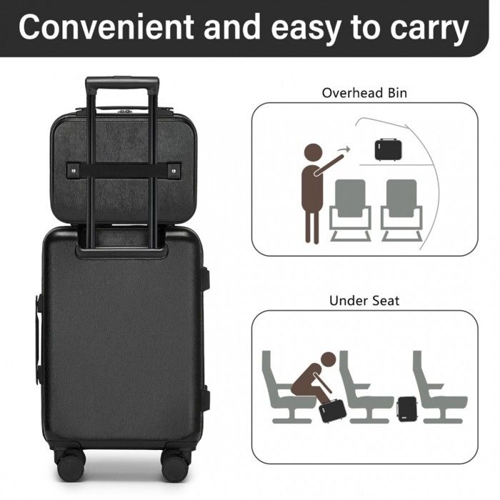 Vanity Case Rigide ABS+PC Léger Portable Trousse de