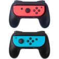 INSTEN® Pour Manette Joy-Con Nintendo Switch : Pack Lot de 2 Supports Grips confort ergonomique, Noir [Manettes Joy-Con NON INCLU…-0