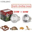 KENLUMO Lampe Chauffante Tortue, Ampoule Chauffante LED UVA UVB à Spectre Complet 25 W 50W, Ampe Chauffante E27 Adaptée aux-0