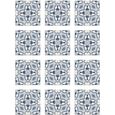 Panorama Stickers Carrelage Adhésif Cuisine - 72 Pièces de 10x10 cm Tuile Kaléidoscope Oriental Bleu - Adhésif Vinyle pour Carreaux-0