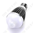 TD® Ampoule LED E27 7W PIR à Infrarouge de Détection de Mouvement- Capteur de Lumière LED Ampoule Auto Switch Lampe de Nuit -Blanc-0