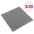 vidaXL Dalles de tapis de sol 20 pcs 5 m² 50x50 cm Gris-0