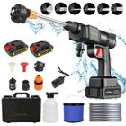 7MAGIC Lifeimpree Nettoyeur haute pression 6-en-1 sans fil, Pistolet de lavage - 300W - Avec 2 batteries - 35bars