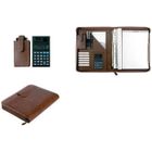 Porte document anneaux VITERBO - ALASSIO - A4 - PU - Marron