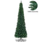 BRAND GYMAX 240 CM Sapin de Noël, Arbre de Noël Artificiel avec Base en Fer, avec 1000 Branches en PVC, pour Maison, Bureau, Magasins