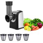 Hachoir de légumes électrique 4 en 1 - ELOKLEM - BH6616 - 150W - 5 cônes en acier inoxydable