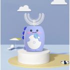 GOTOSEEU Brosse à dents électrique enfants à 360 degrés Brosse à dents automatique en forme de U, convient aux enfants de 1 à 12 ans (Bleu)