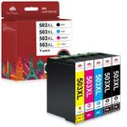 AUMOK Cartouches d'Encre TONER KINGDOM 503 XL Compatible avec Epson 503 XL Epson 503XL Lot de 5 ( 2 Noir + 1 Cyan + 1 Magenta + 1 Jaune )