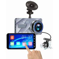 Caméra de Voiture, Dashcam Voiture Avant et Arrière Full HD 1080P Caméra Enregistreur de Conduite avec 4" Écran IPS Tactile, Gr A257