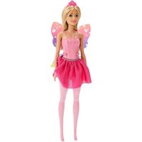 Poupée Fée Barbie - Barbie - Dreamtopia FWK87 - Ailes Arc-en-ciel - Tiare Rose - Jupe Féerique