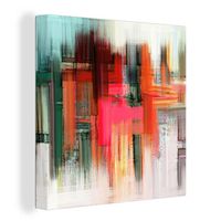 MuchoWow - Tableau sur Toile - Carré - 90x90 cm - Peinture à l'huile Abstrait - Multicolore