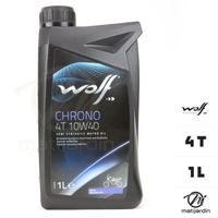 Huile moteur Wolf Chrono 4 Temps pour 2 roues. 10W40. 1 litre