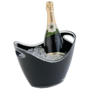 SEAU - RAFRAICHISSEUR  Seau à  champagne professionnel acrylique noir 2 b
