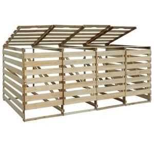 CACHE CONTENEUR ZO9900Magnifique- Abri pour poubelles sur roulettes Cache-poubelle Jardin- Armoire de Jardin Cache-poubelle Jardin Cache-conteneurs