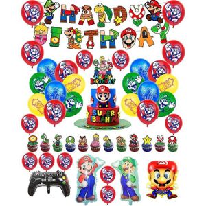 Décorations Fête Thème de Super Mario,Décoration Anniversaire Super  Mario,Ballons Mario Bros,Super Mario Décoration de Gateau 656