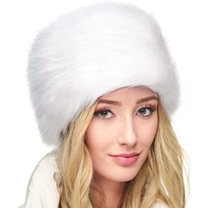 NICEYEA Bonnet en fourrure pour femme - Bonnet en fourrure synthéti