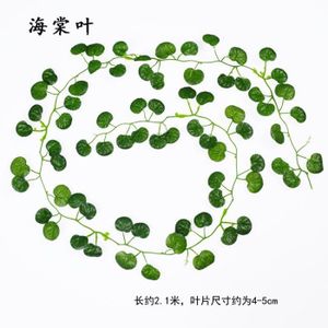FLEUR ARTIFICIELLE Décoration florale,200cm plantes artificielles vives Creeper raisin vert feuilles lierre vigne guirlande pour la - Type Hai Tang