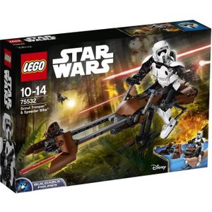 ASSEMBLAGE CONSTRUCTION LEGO® Star Wars 75532 Scout Trooper et son Speeder