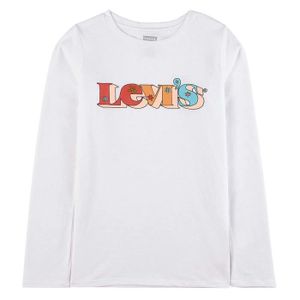 T-SHIRT Graphique T-Shirt Ml Fille LEVIS - Taille 4 ans - Couleur BLANC
