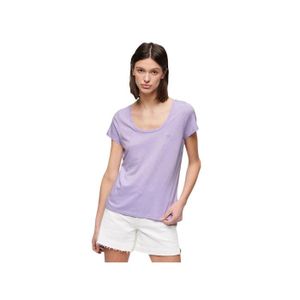 T-SHIRT T shirt - Superdry - Femme - Scoop - Rose - Coton