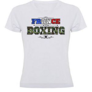 T-SHIRT MAILLOT DE SPORT Tee shirt femme sport boxe - Noble Art - blanc - m