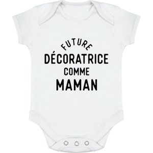 BODY body bébé | Cadeau imprimé en France | 100% coton | Future décoratrice comme maman