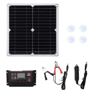 KIT PHOTOVOLTAIQUE VINGVO Kit panneau solaire avec contrôleur 100A Ki