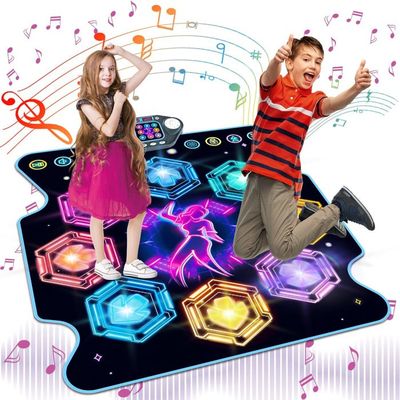 Tapis De Danse Musical – 100 Chansons, 65 Jeux, 2 Joueurs Rechargeable – Cadeau Enfant 3-7 Ans (Rose)