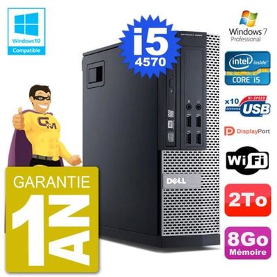 PC Dell Optiplex 9020 MT Reconditionné – I5, 8Go RAM, 480Go SSD + 500Go HDD, Windows 11