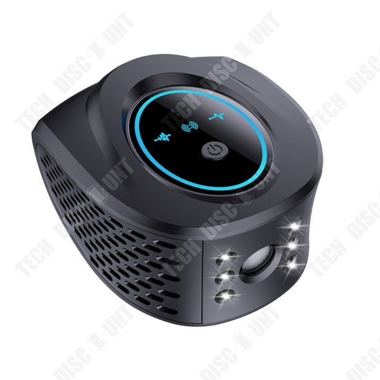 Répulsif à Ultrasons Anti-rongeurs 360° - 3 Modes, 12 Lumières Stroboscopiques, Portée 300 M², Pour Souris, Rats, Insectes