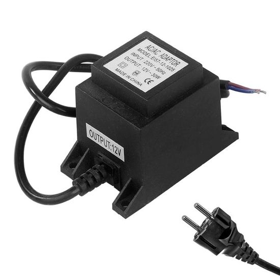 Transformateur LED étanche 24V AC/AC – Puissance 60W, IP67 – Pour éclairage Extérieur, Pompes