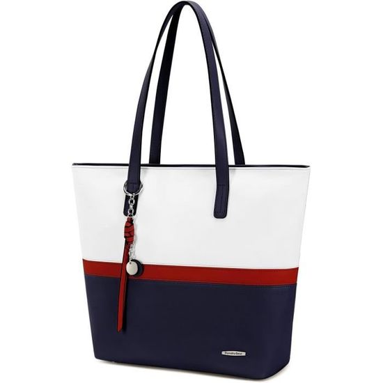 Sac à Main Femme Bandoulière En Cuir PU Souple Rouge - Grande Capacité (32x28x12cm) - Neuf Avec étiquettes